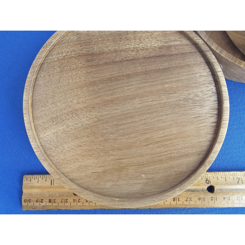 3-Pack Round Floating Shelves for Wall Decor, 6'' Diameter Beech Wood