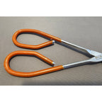 Vintage Ekco 10-1/2" Red Rubber Handle Stainless Steel Tongs - USA