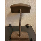 Antique Art Deco Cast Iron Gooseneck Desk Lamp w/Pen Holder, detail features