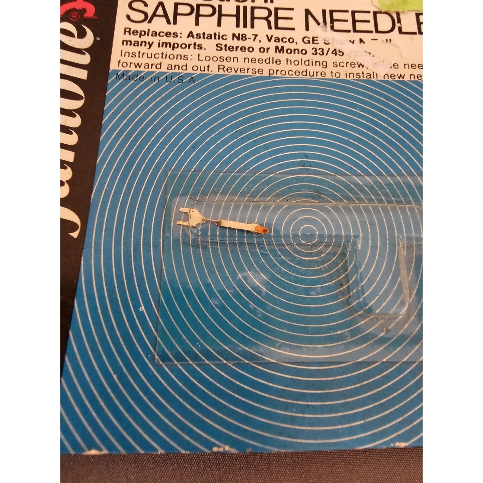 NOS Pfantone SA-700 Pfanstiehl Phonograph Turntable Needle Sapphire Vaco Astatic