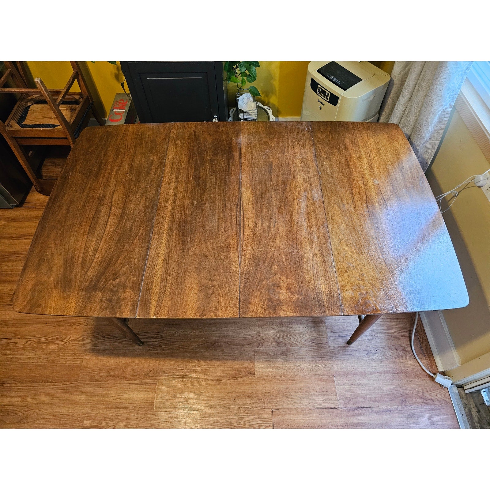 Mid-Century Walnut Expanding, Drop-Leaf Dining Table - Seats up to 10