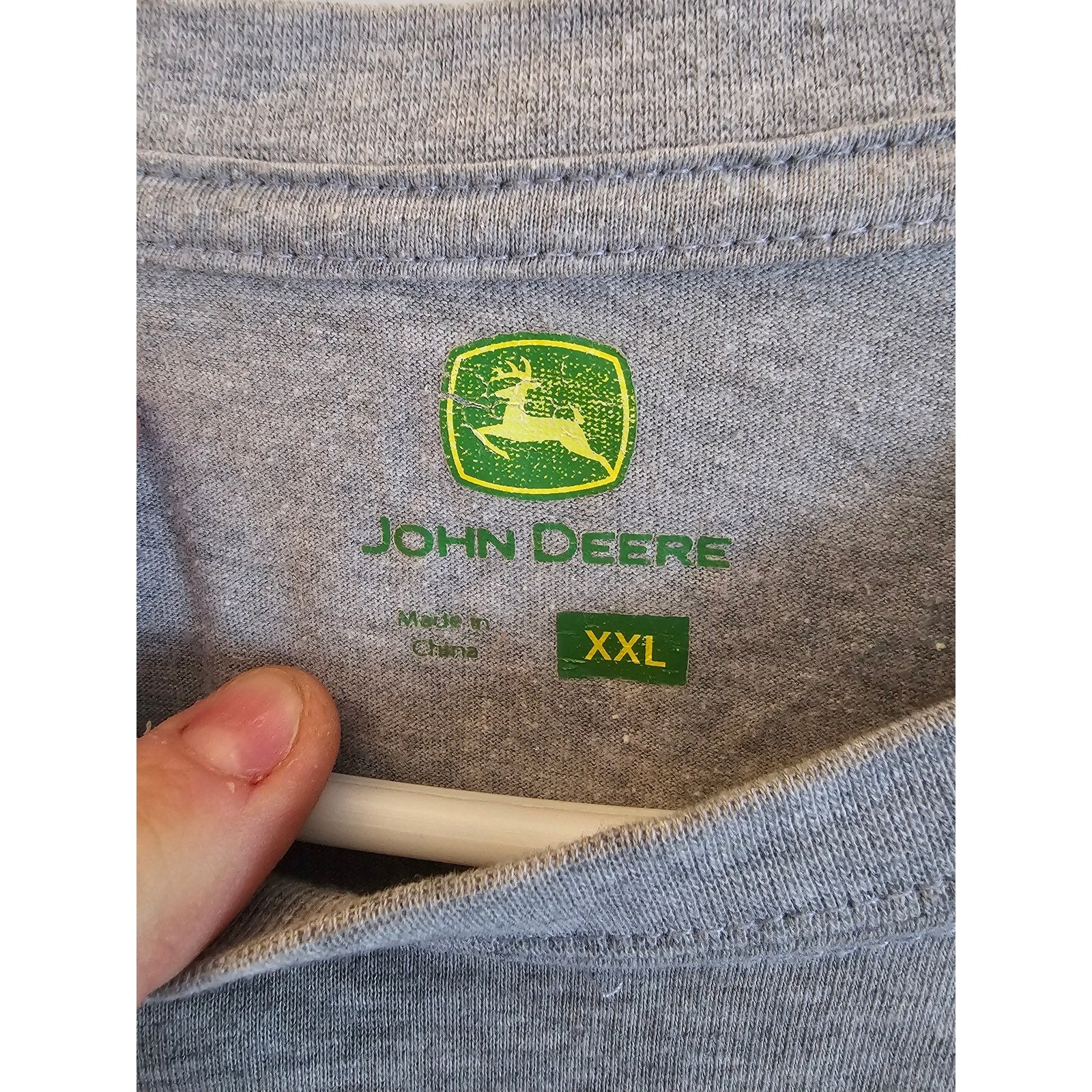 John Deere - Men's Grey/Gray T-Shirt - XXL