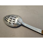 Vintage Maid off Honor Stainess Steel Slotted Serving Spoon w/Wood Handle - USA