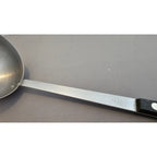 Vintage Household Stainless Steel (USA) Soup Ladle w/Black Handle - 12" in
