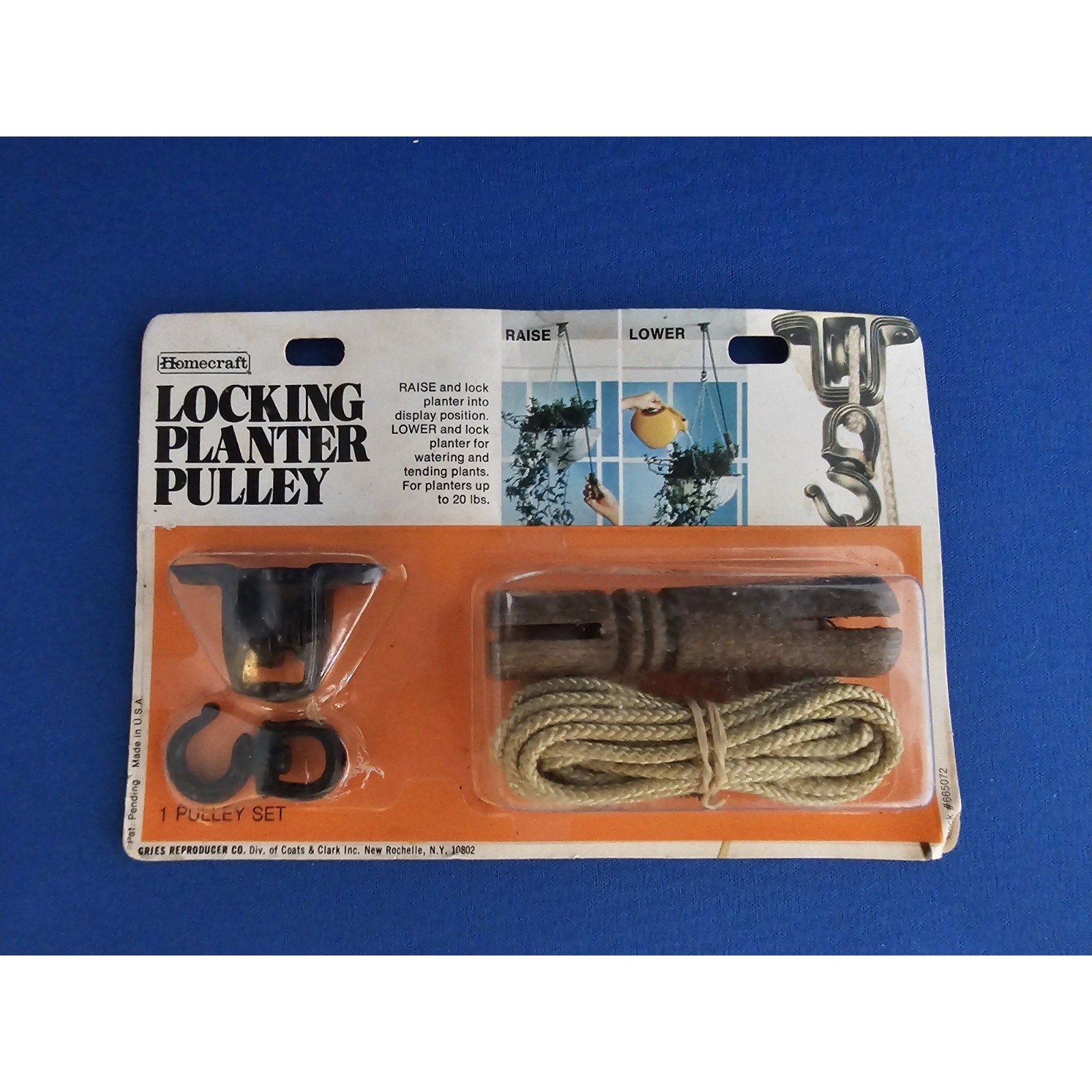 Vintage/NOS Homecraft Locking Planter Pulley/Hanger Sunhooks - New