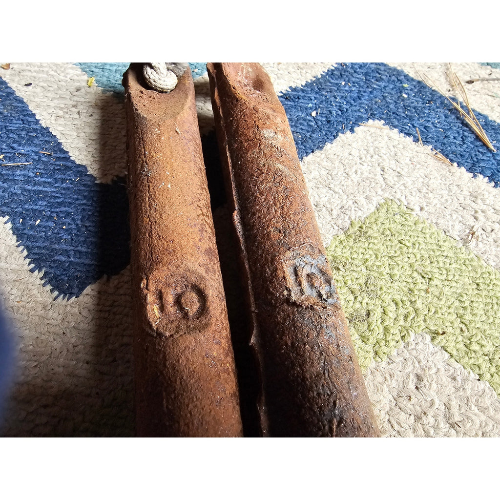 Lot of 2 - Antique 10lb Cast Iron Window Sash Drop Weights