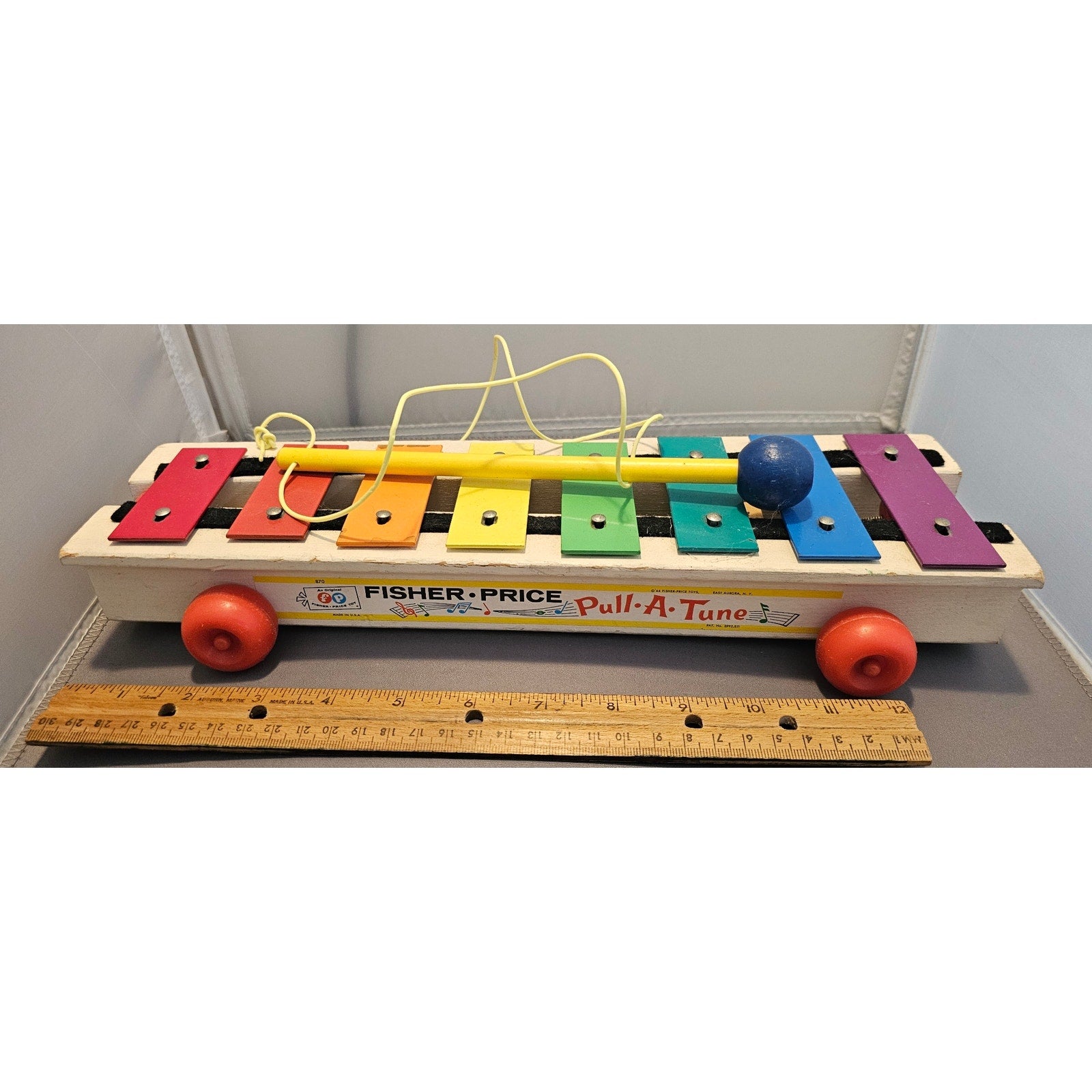 Vintage 1964 Fisher-Price #870 Pull A Tune Xylophone - Great Condition