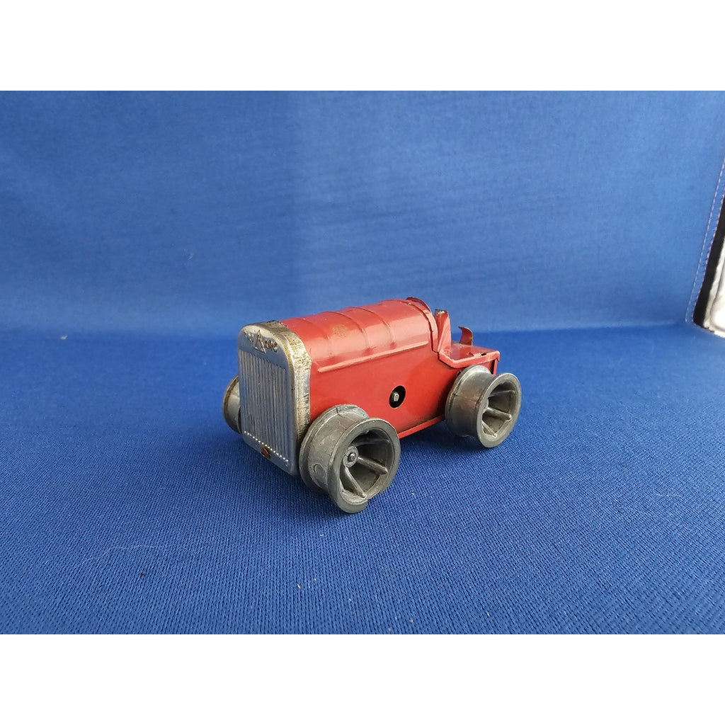 Vintage Wind-Up Tri Ang Minic Toys Red Tractor - Made in England - no key