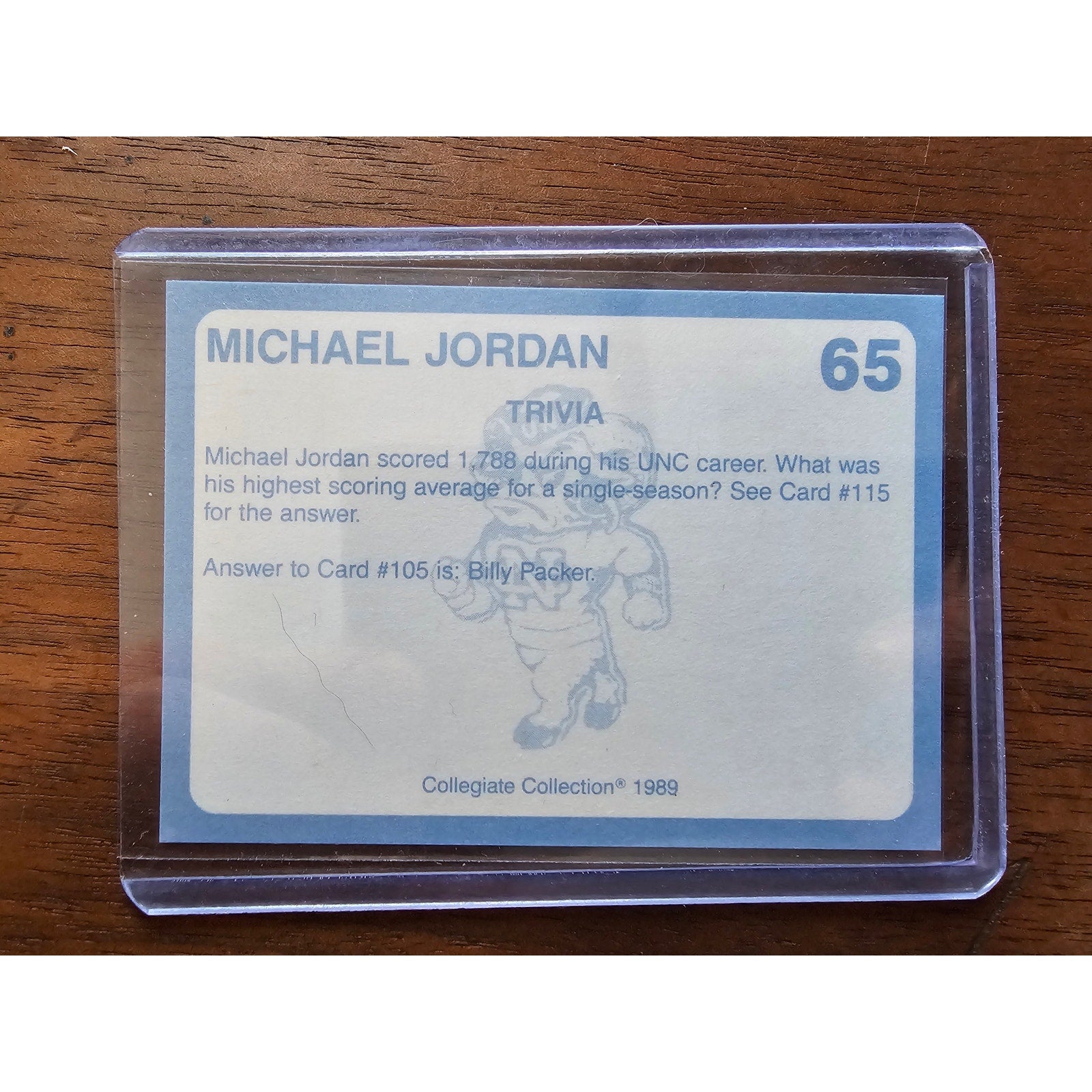 Michael Jordan 1989 Collegiate Collection #65 - Carolina's Finest 1st Edition