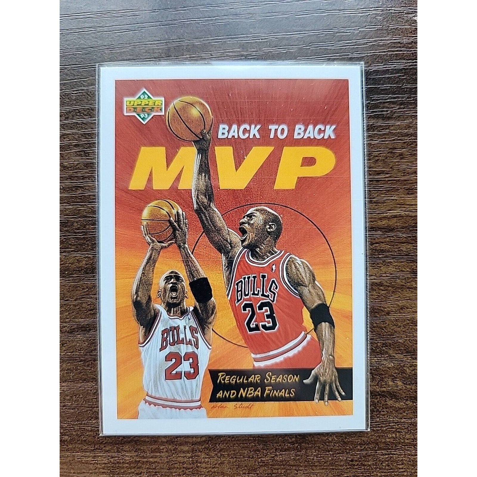 Michael Jordan 1992-1993 Upper Deck #67 - Chicago Bulls - Back to Back MVPs -NBA