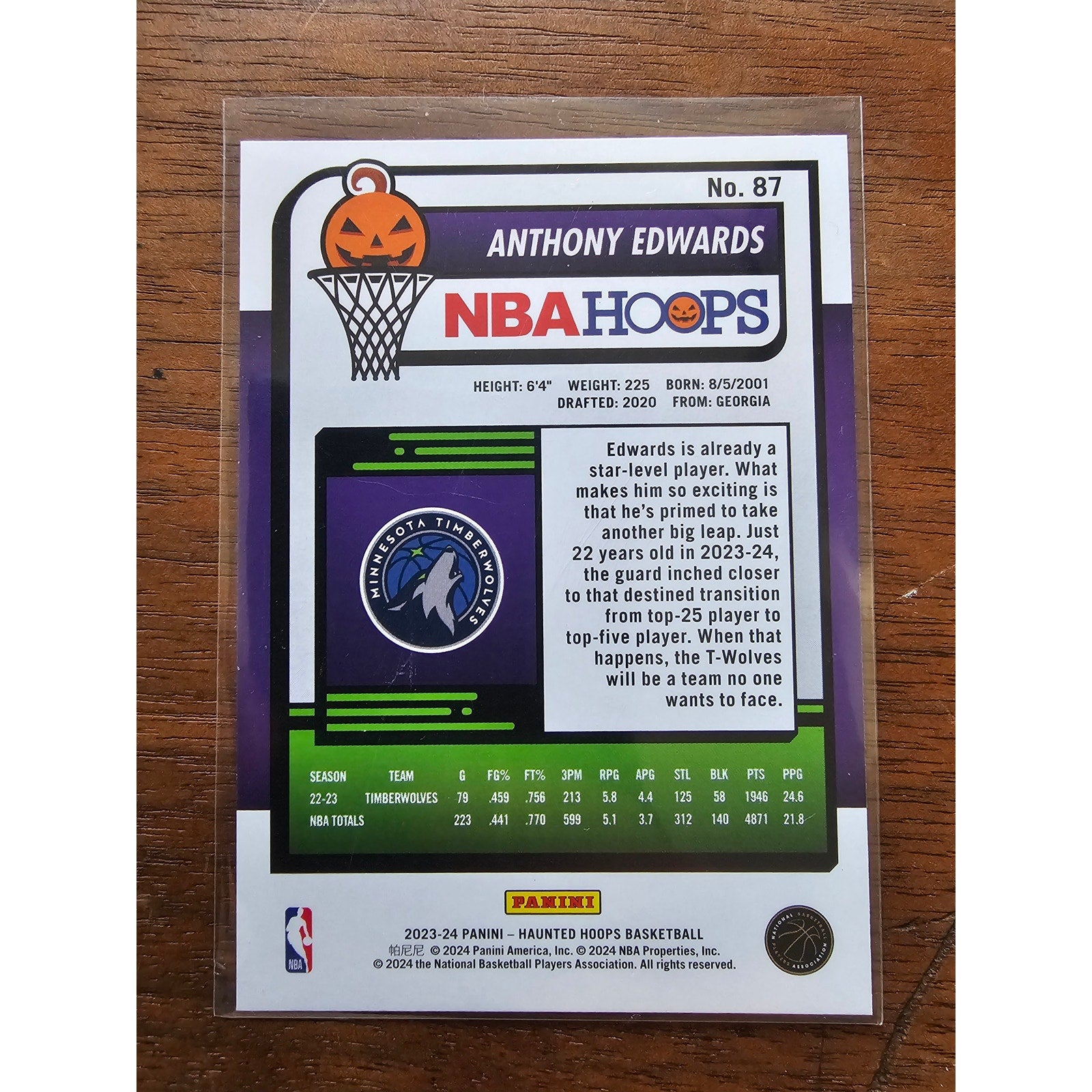 Anthony Edwards 2023-2024 NBA Haunted Hoops #87 - Minnesota Timberwolves - NBA