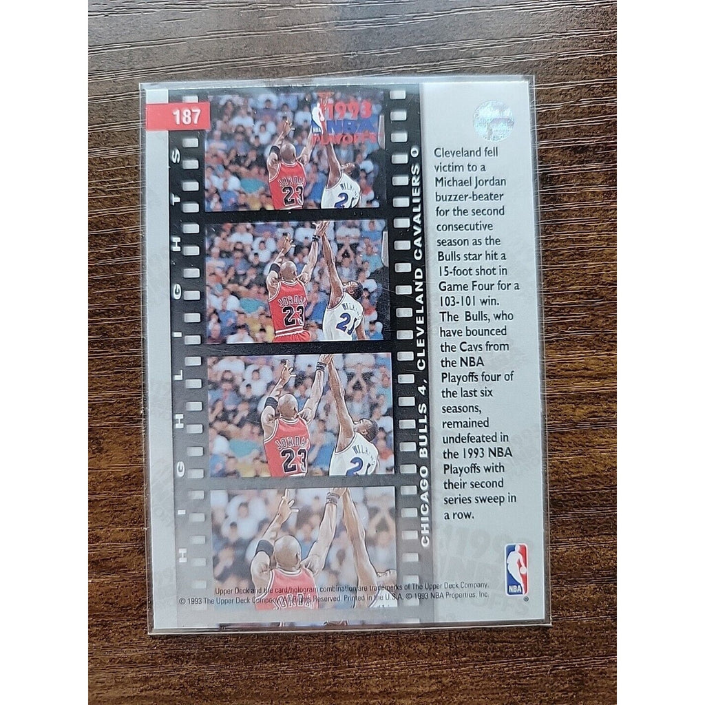 Michael Jordan 1993-1994 Upper Deck #187 - NBA Playoffs Highlights May 11-17