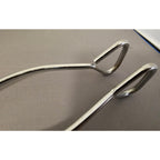 Vintage Ekco 10-1/2" Red Rubble Handle Stainless Steel Tongs - USA