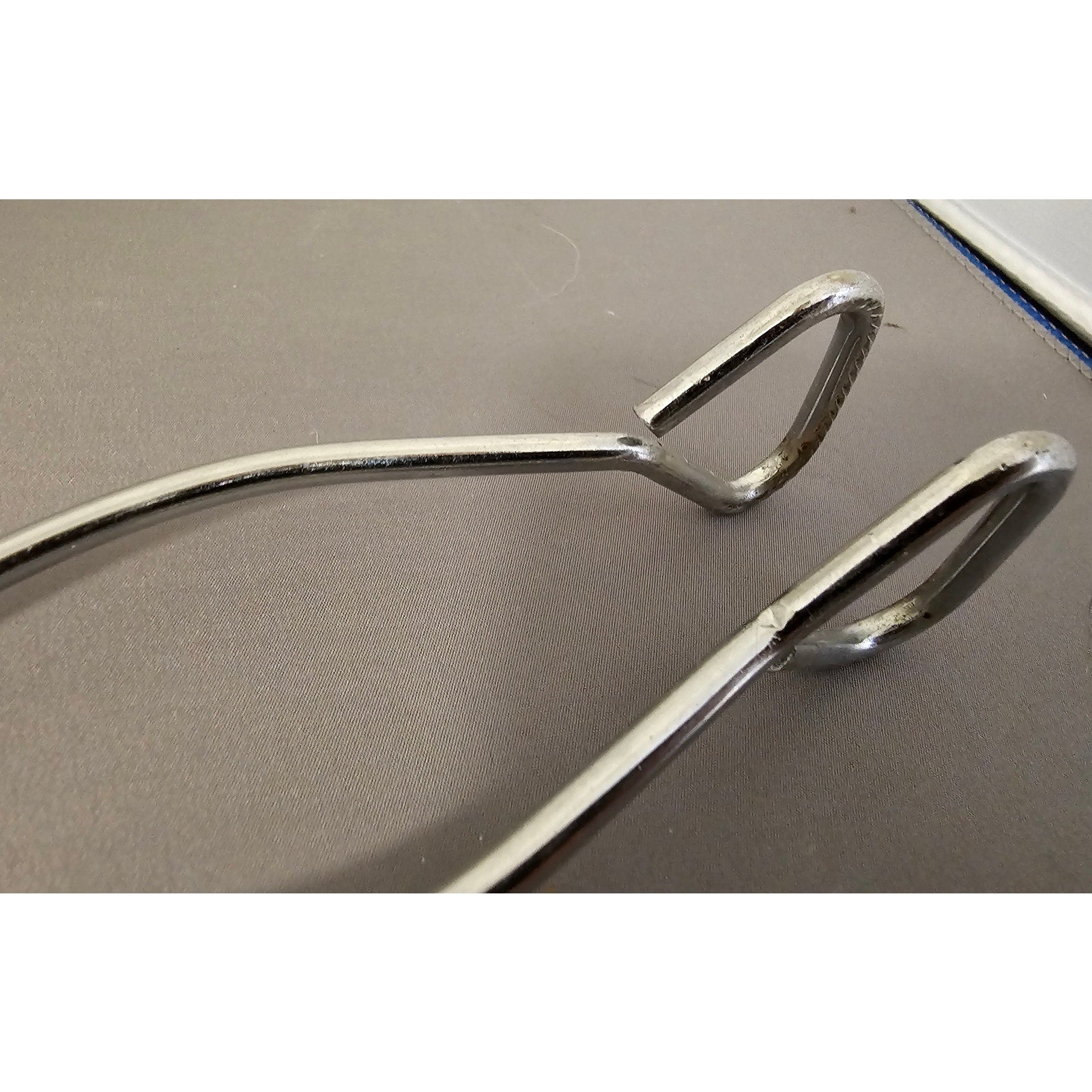 Vintage Ekco 10-1/2" Red Rubble Handle Stainless Steel Tongs - USA