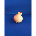 Vintage Alabaster Marble Carved Stone Fruit - Small 2-1/2" tall - Red/Yellow