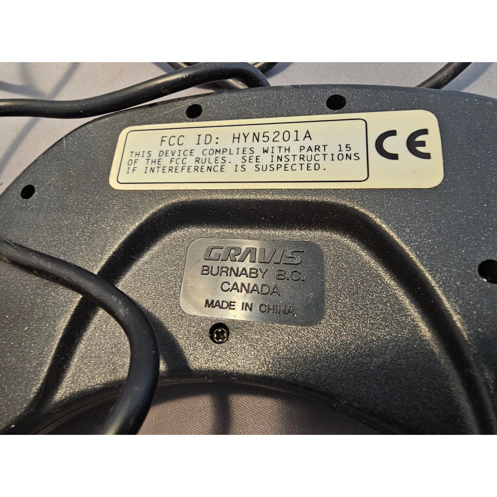 Black Gravis NEC GrlP-Pad - 9-Pin Wired Controller - PC Gamepad - untested