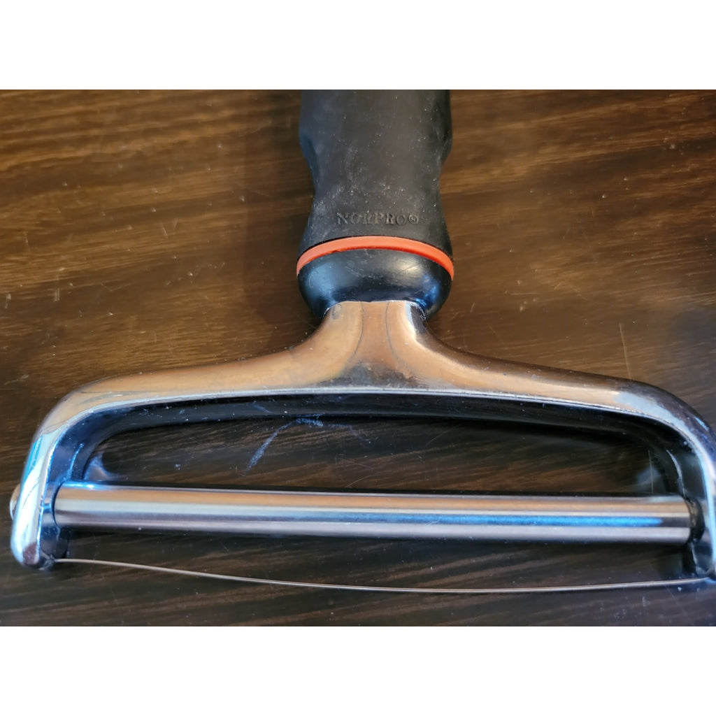 Norpor EZ Grip Stainless Steel Cheese Slicer - Black Handle