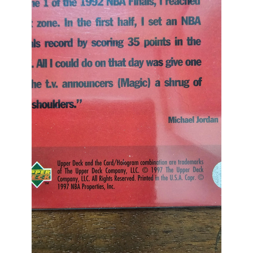 Michael Jordan 1997 Upper Deck #23 - Memorable Moments - Bulls - NBA - Jumbo