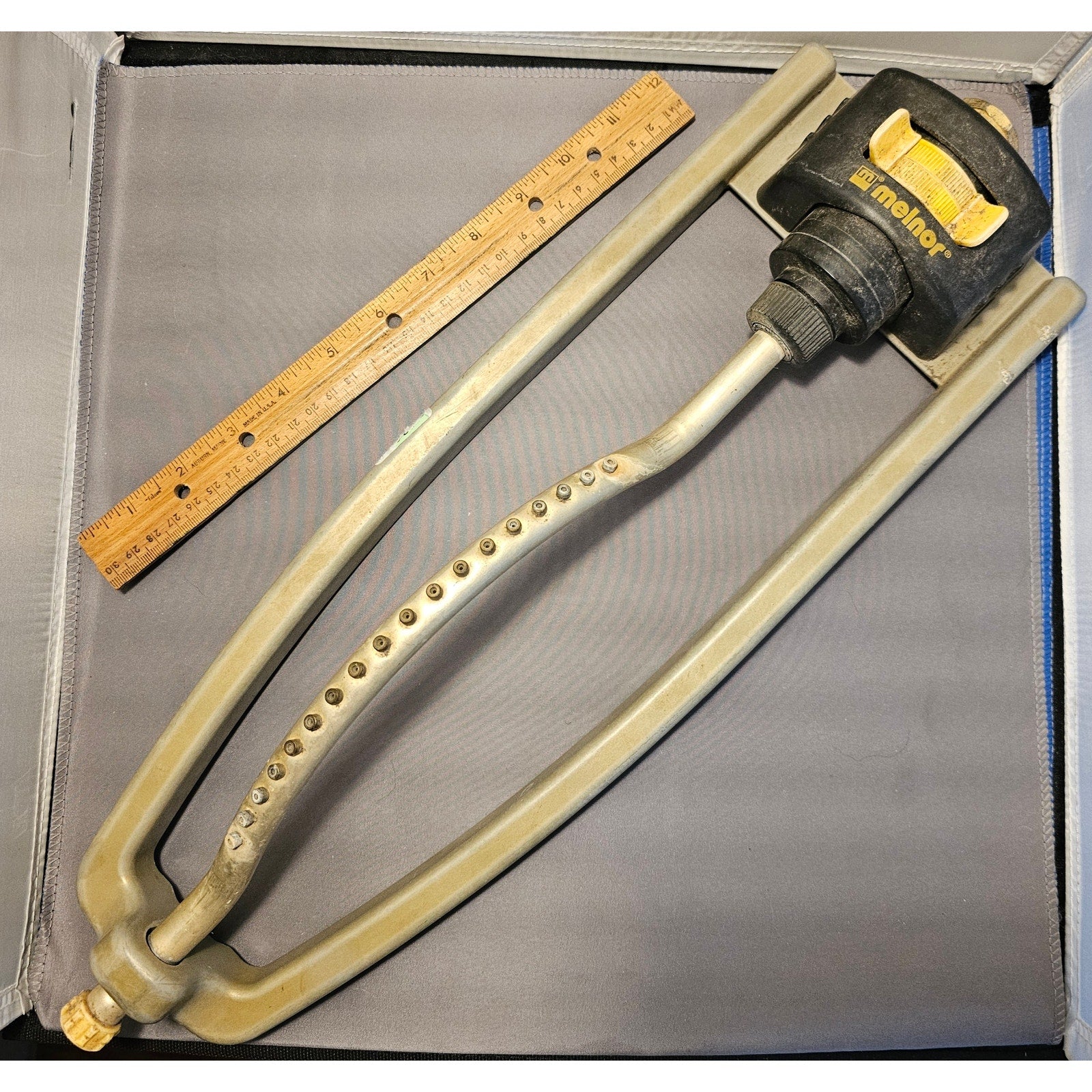 Vintage Melnor Metal Oscillating Lawn Sprinkler Sled - used