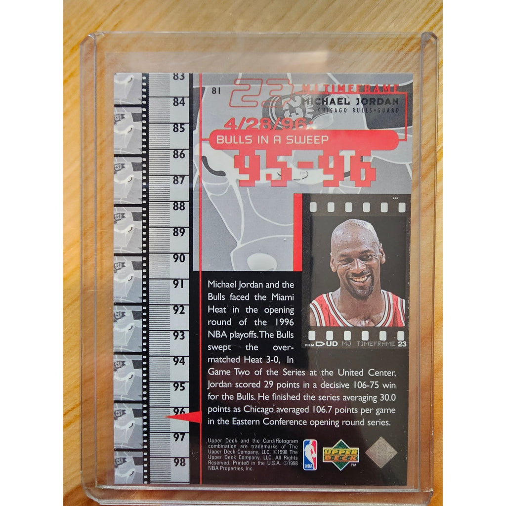 Michael Jordan 1998 Upper Deck Timeframe 23 #81 - Chicago Bulls - 95-96 - NBA