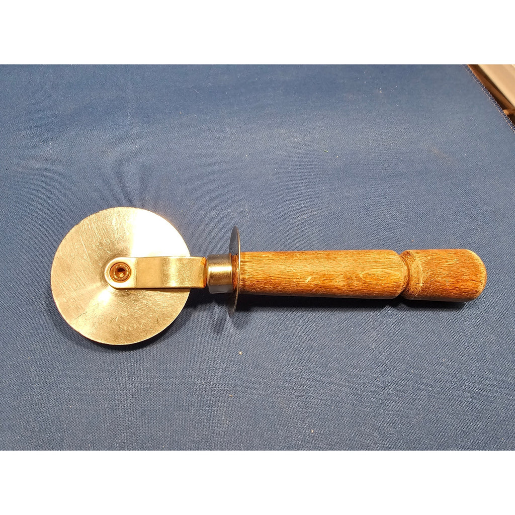Vintage Bonny Stainless Steel 2-1/4" Pizza Cutter/Wheel w/Wood Handle - 7" long