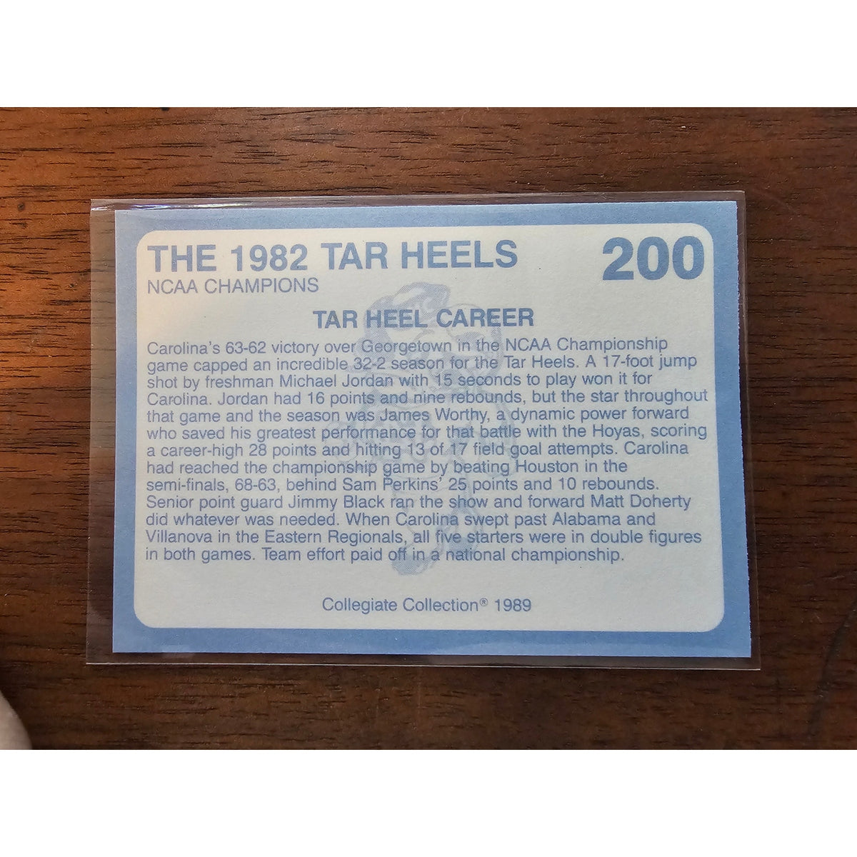 1982 NCAA Champions - 1989 Collegiate Collection #200  - North Carolina's Finest