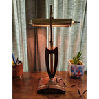 Mid Century Modern (MCM) Wood & Brass Desk/Piano Lamp - Retro Works!