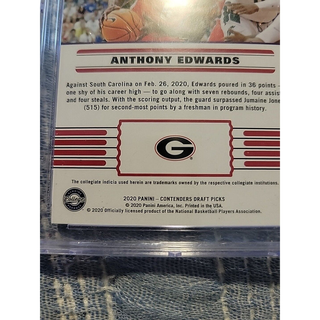 Anthony Edwards 2020-21 Panini Contenders Draft Picks Front Row Seat #SS-2 CSG 9
