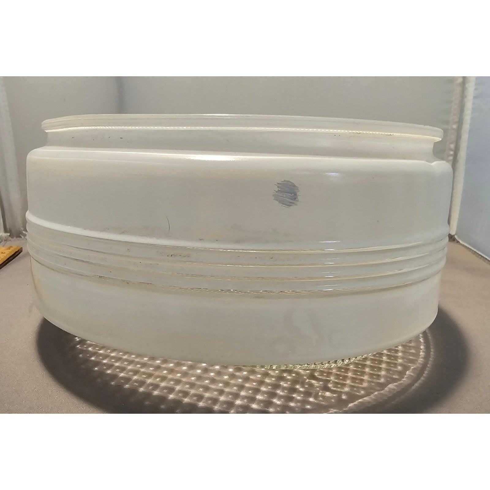 Vintage Art Deco 8" Diameter Ceiling Light Fixture Frosted Shade/Globe/Lens