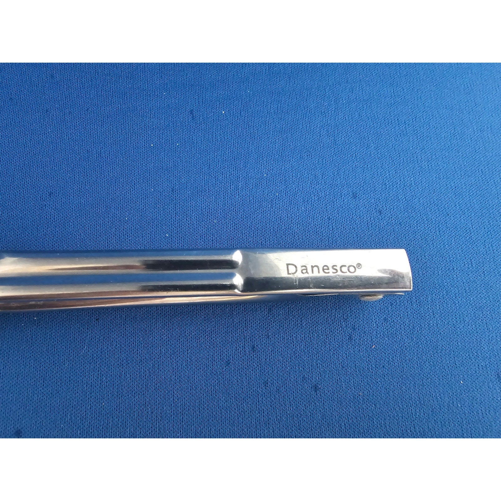 Danesco Blue Silicone/Rubber Tongs - 7" Long - used