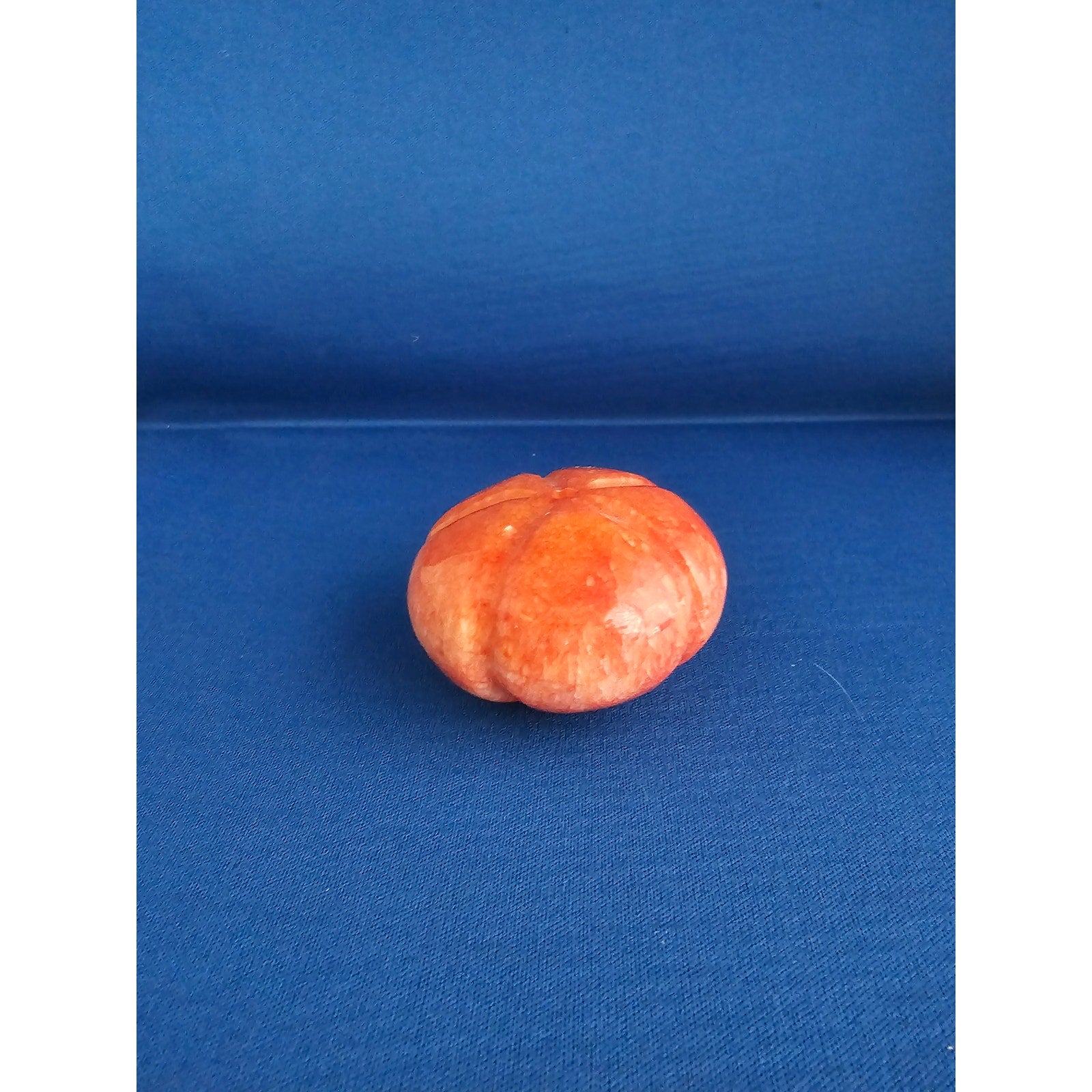 Vintage Alabaster Marble Carved Stone Fruit - Small 2-1/2" tall - Red