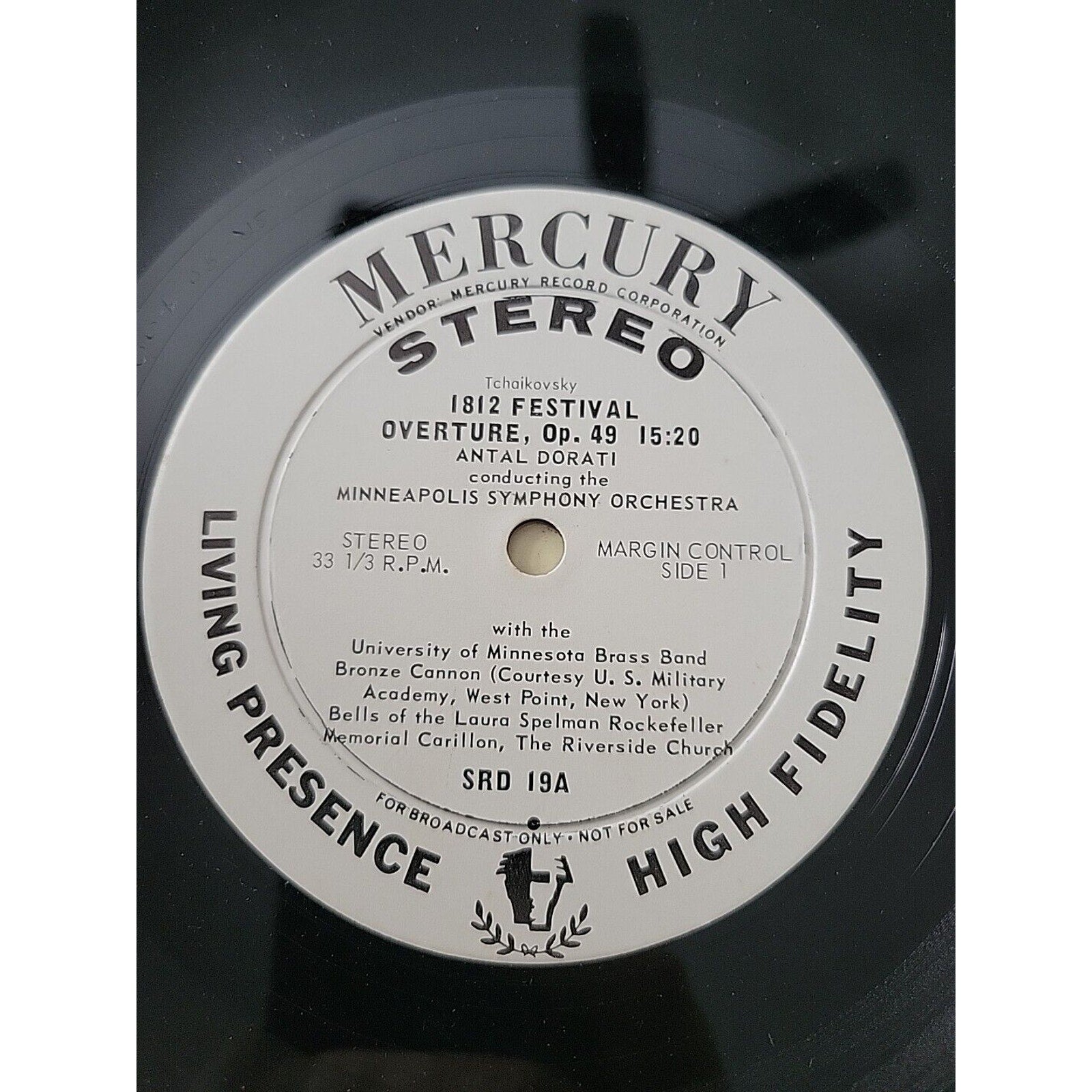 1812 Overture & Wellington's Victory - SRD 19 LP Vinyl - PROMO - Mpls Symphony