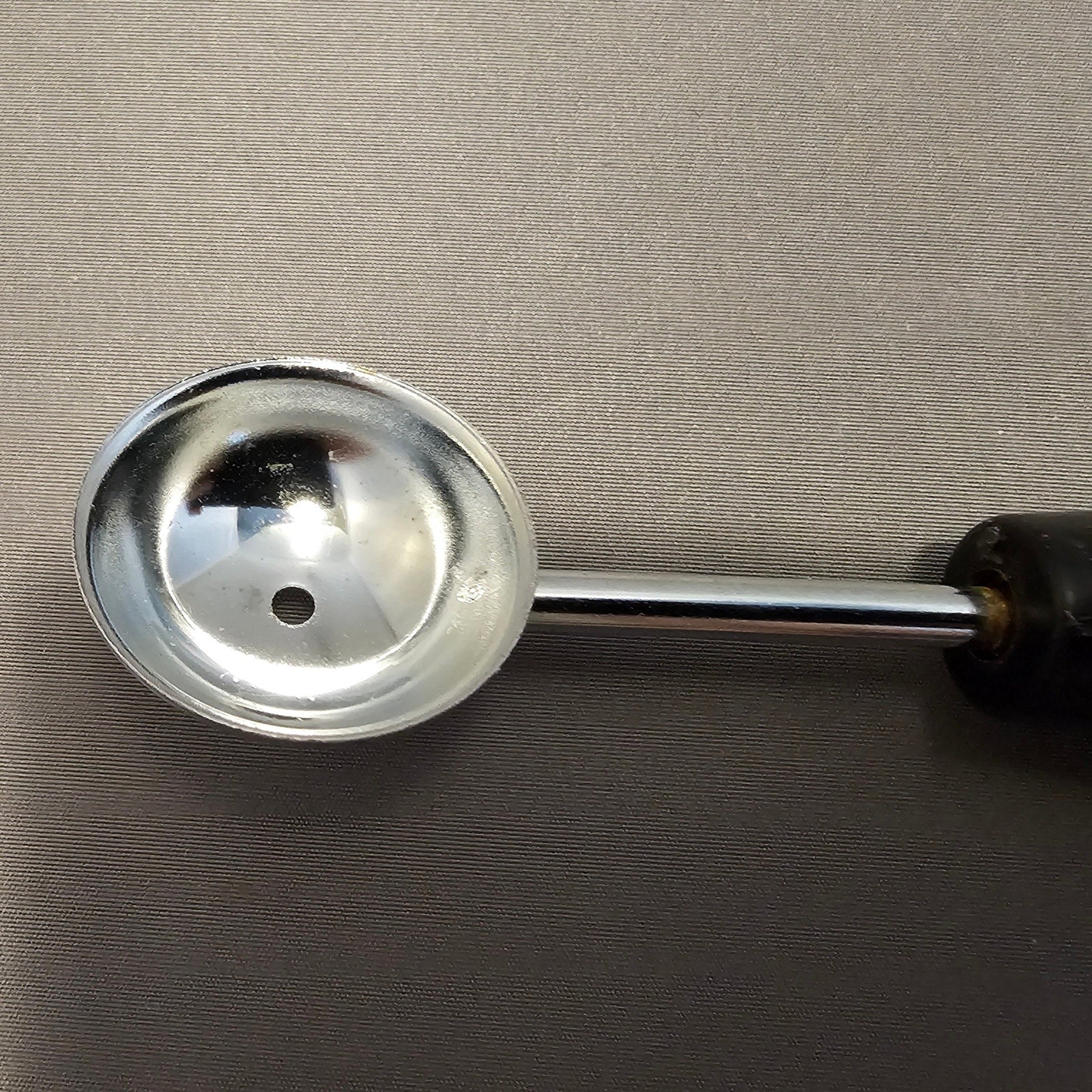 Vintage 7-1/2" Ekco Black Plastic Handled Double Ended Melon Baller/Curler