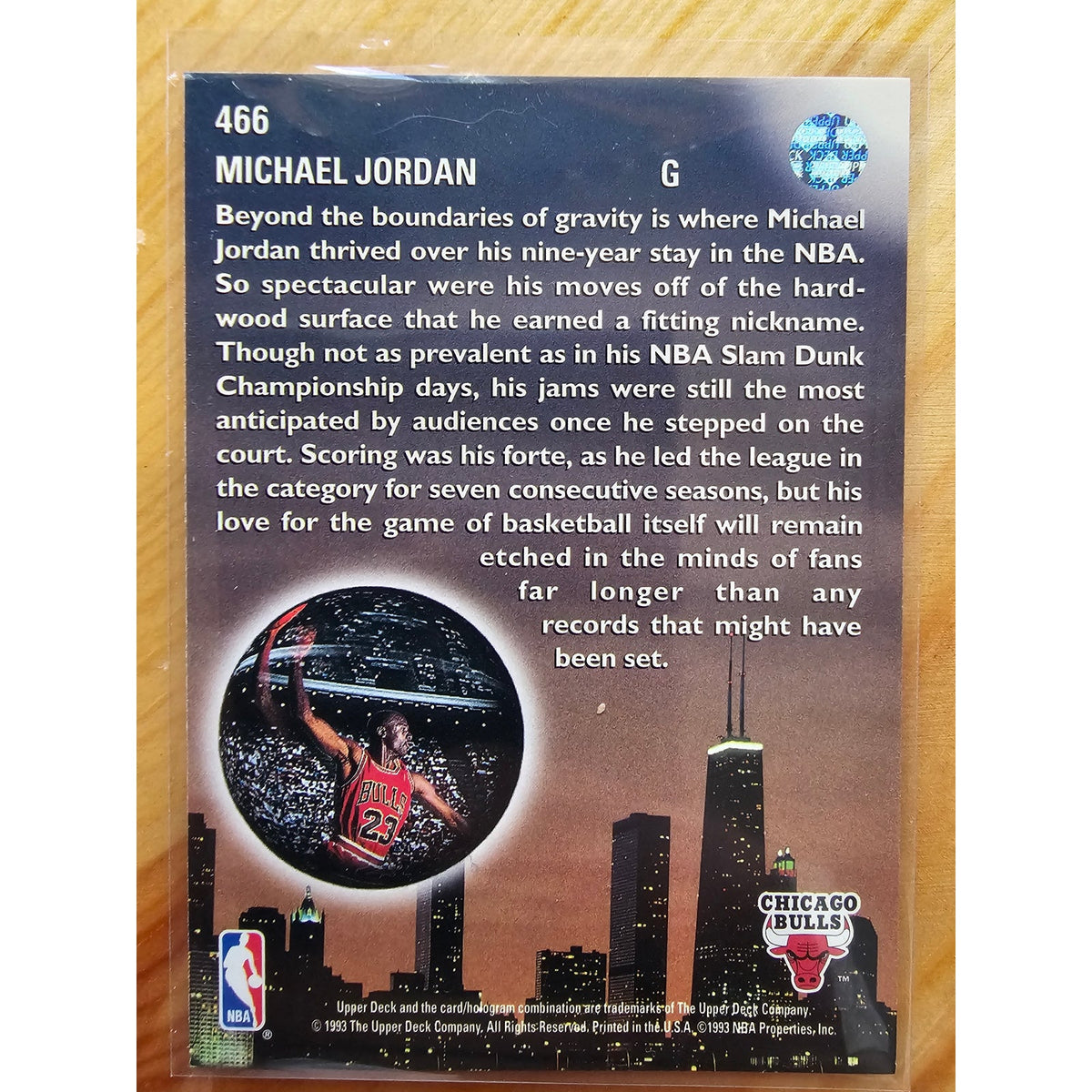 Michael Jordan 1993-1994 Upper Deck #466 Skylights - Chicago Bulls - NBA
