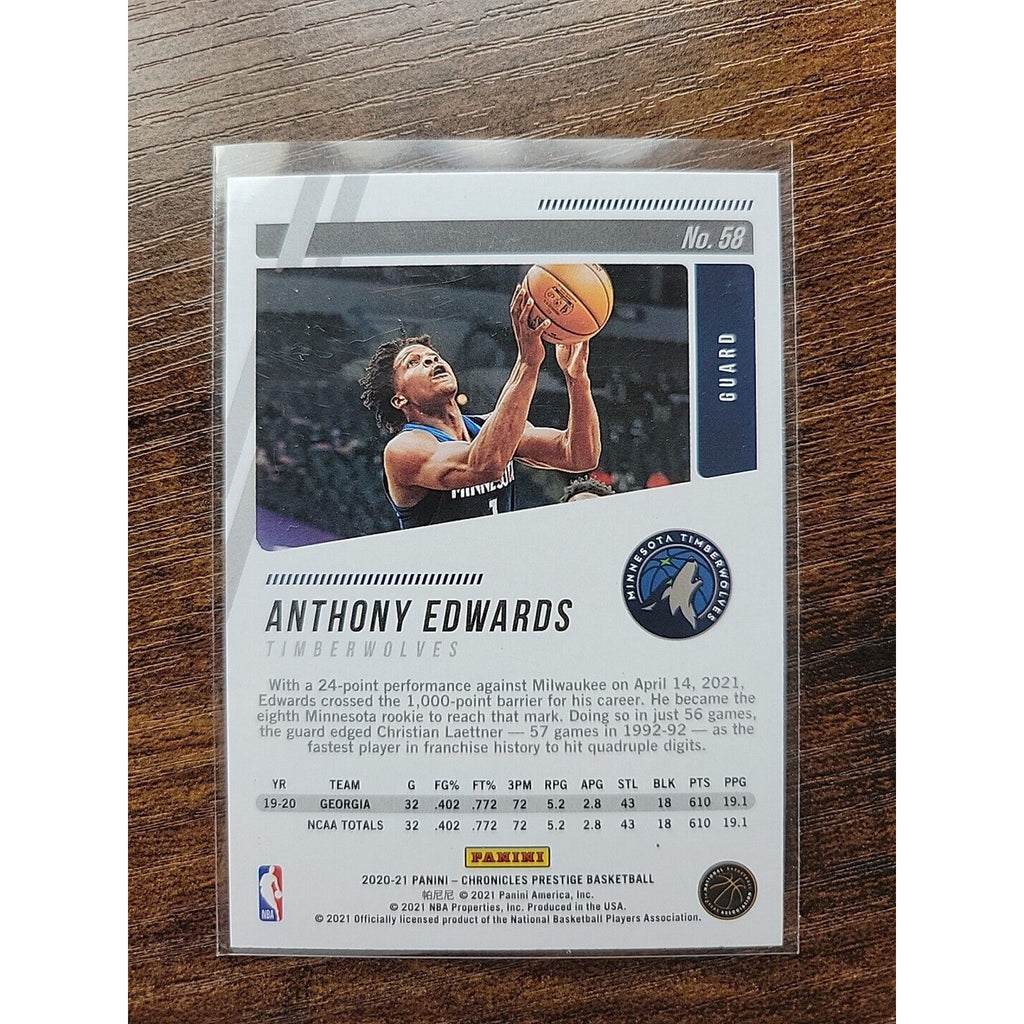 Anthony Edwards 2020-2021 Panini Chronicles Prestige #58 - Bronze - RC - Rookie
