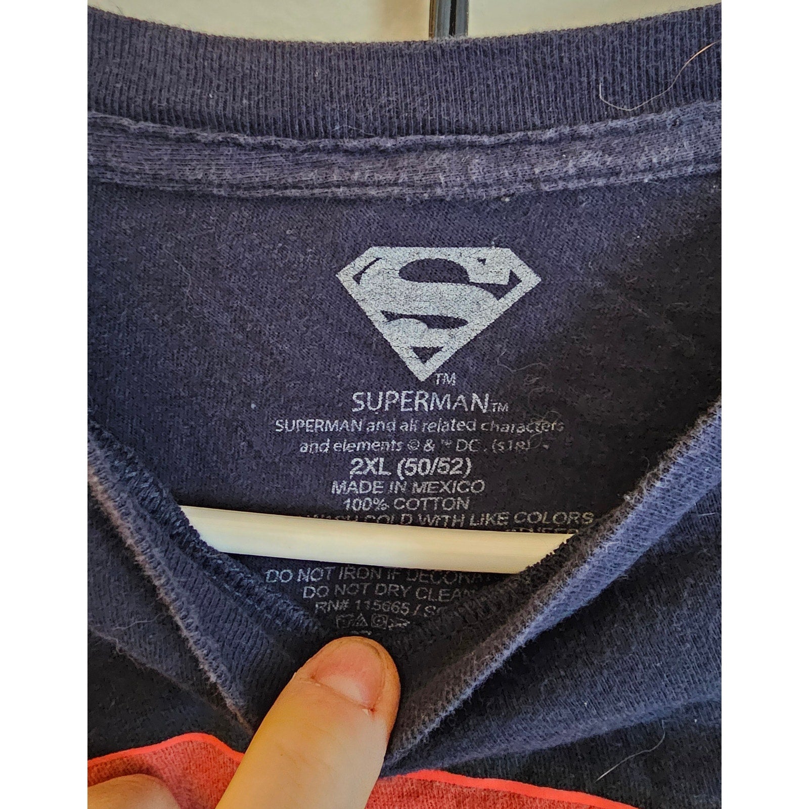 Superman (DC Comics) - Men's Navy Blue T-Shirt - XXL/2XL