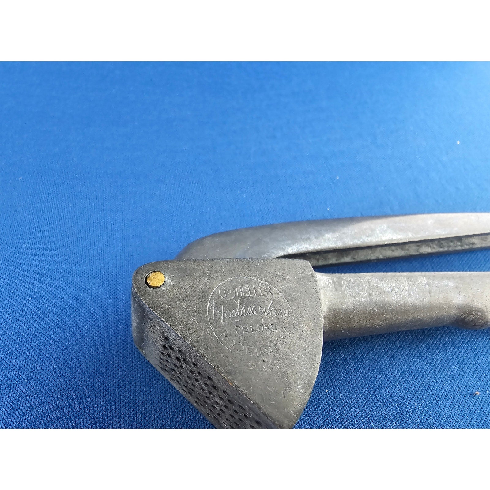 Vintage Heller Hostess Ware Deluxe Aluminum Garlic-Onion Juicer Press - Italy