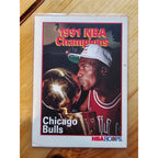 Michael Jordan 1991-1992 NBA Hoops #543 - 1991 NBA Champions Chicago Bulls