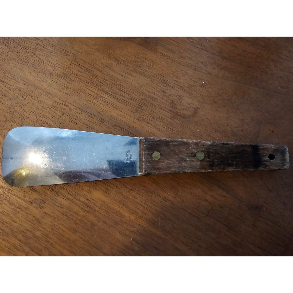 Vernco Stainless Steel 9-1/2" Ice Cream Scoop w/Rivet Wood Handle - Japan - AAA