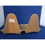 Vintage/Mid-Century Yellow & Brown Molded Plastic Book Ends/Stands