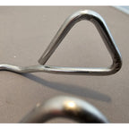 Vintage 8" Angled Stainless Steel Tongs - Made in Taiwan