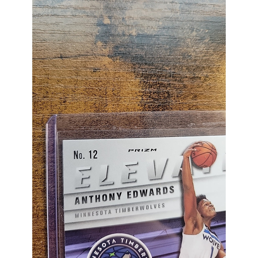 Anthony Edwards 2020-2021 Panini Mosaic #12 - Elevate Green Prizm - Rookie
