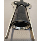 XL Brevettato Lumezzane Black/Silver Corkscrew Wine Bottle Opener w/Fins - Italy