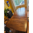 Mid-Century Walnut Expanding, Drop-Leaf Dining Table - Seats up to 10
