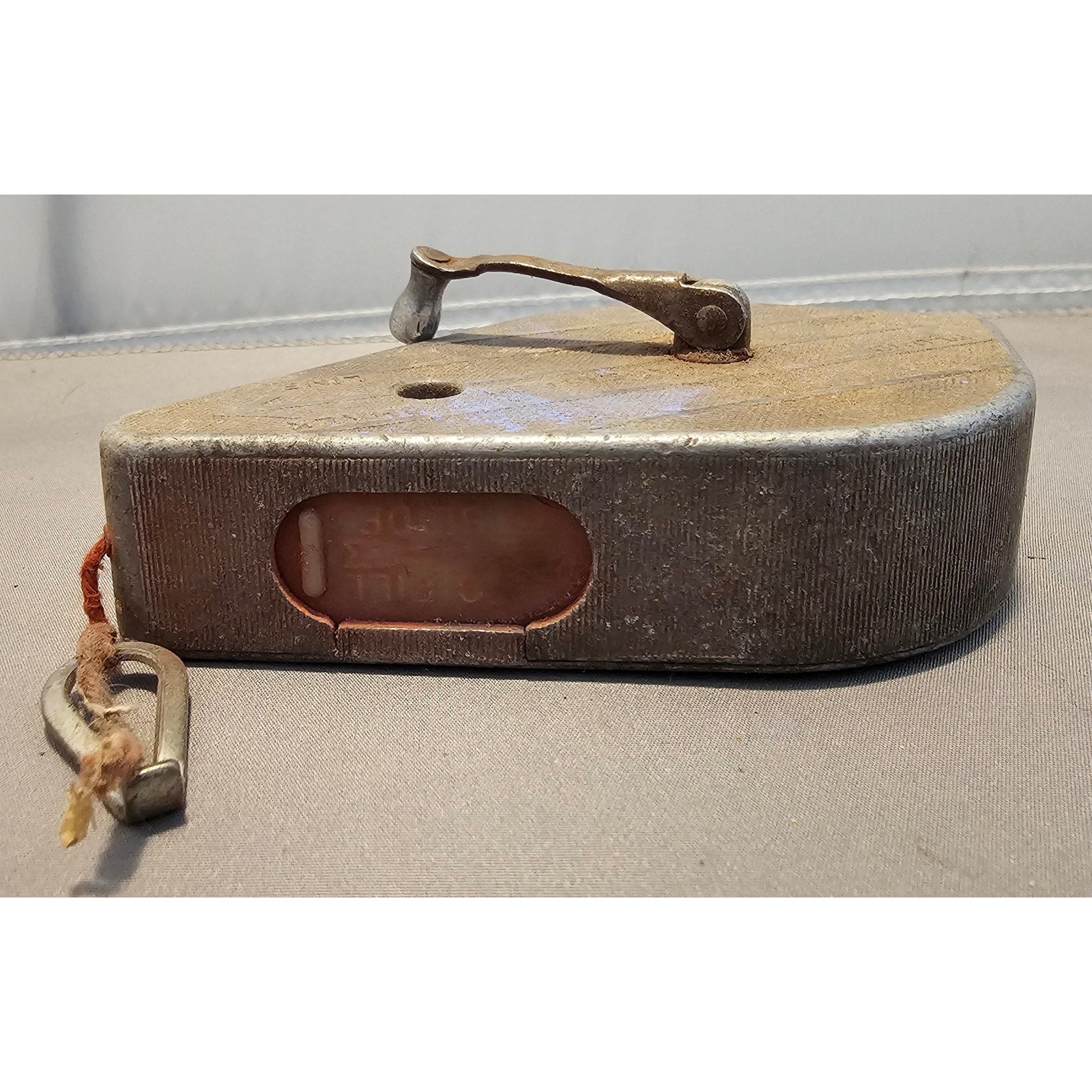 Vintage Irwin STRAIT-LINE Chalk Line Reel - Plumb Bob - Metal Case - CA, USA