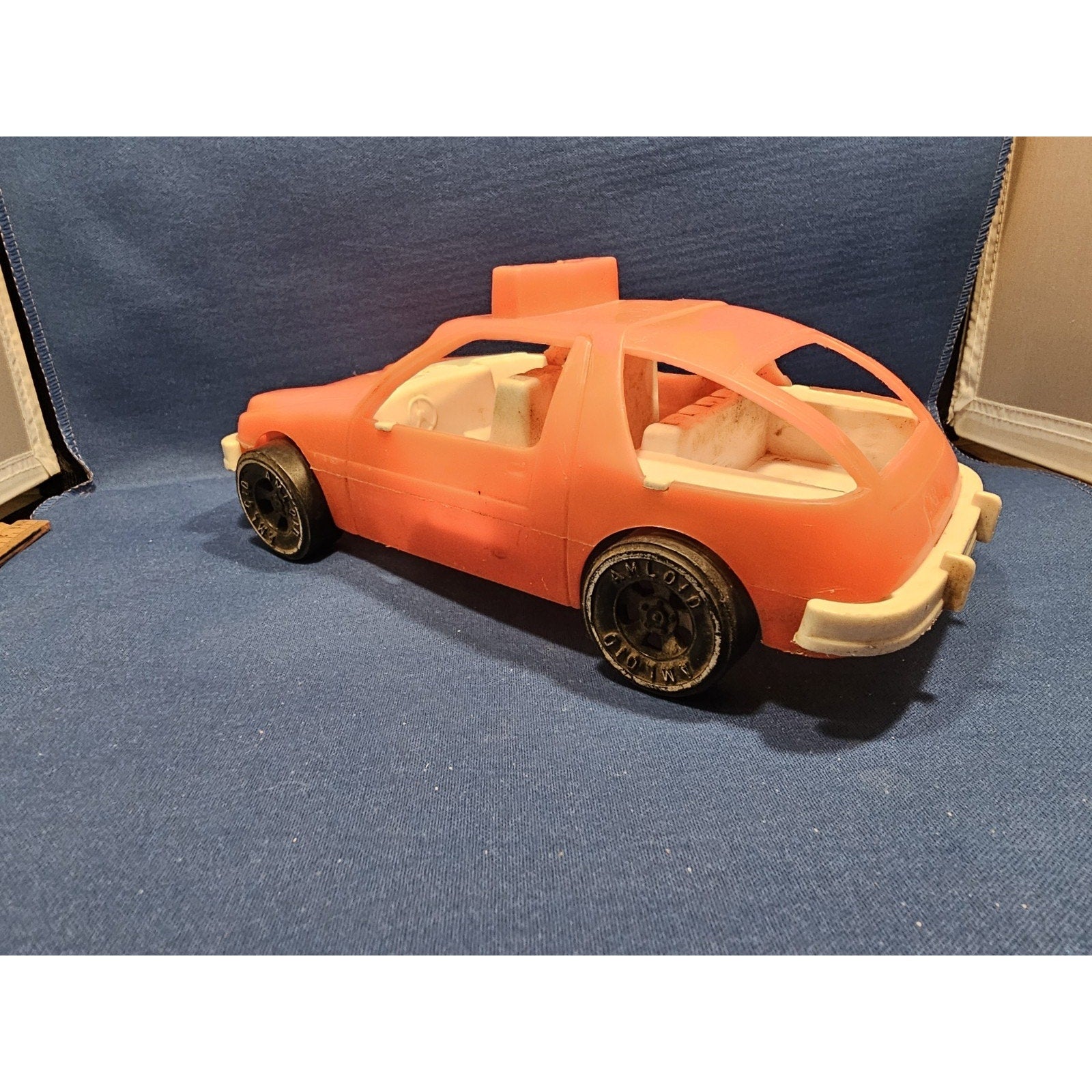 Vintage Amloid Corp (AMC) Orange Plastic Fire Chief Car - Saddle Brook, NJ USA