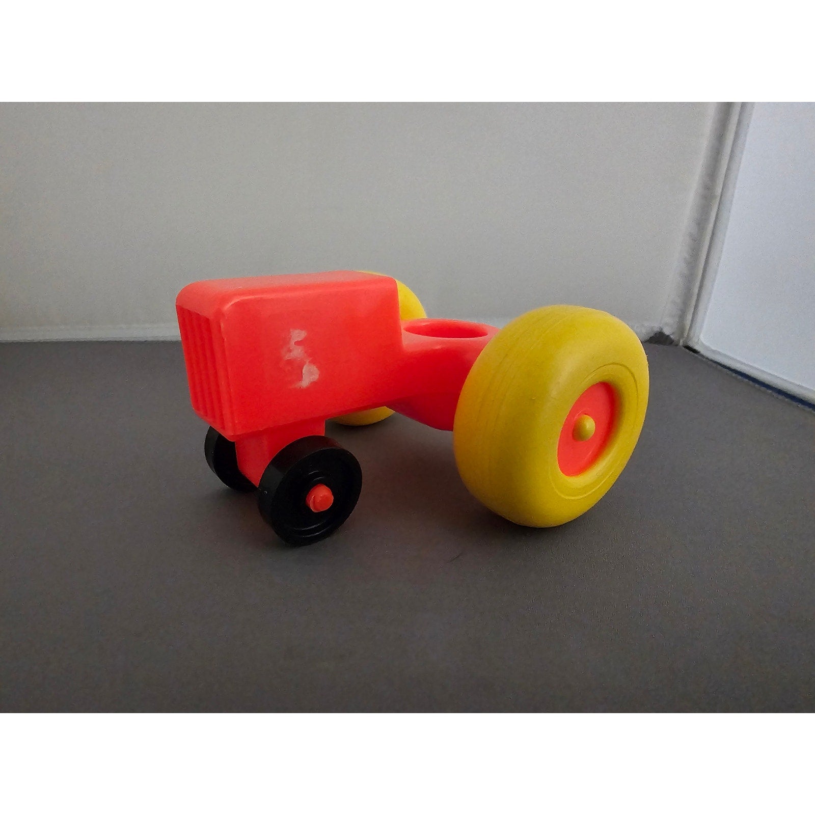 Vintage Fisher-Price Little People Yellow Farm Tractor - Made in the USA