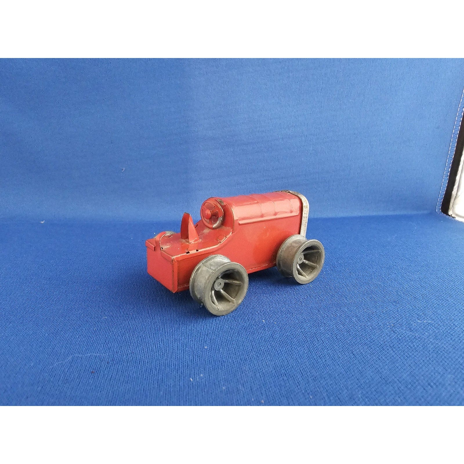 Vintage Wind-Up Tri Ang Minic Toys Red Tractor - Made in England - no key