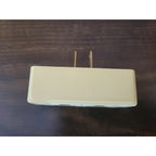 Vintage Ivory Eagle 15A 125V 3-Plug Splitter, ground, tri-plug