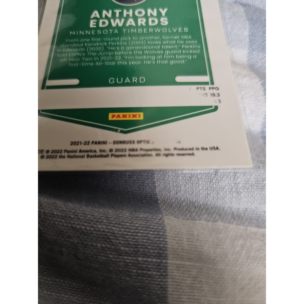 Anthony Edwards 2021-22 Panini Donruss Optic #83 - Minnesota Timberwolves